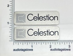 Celestion Ditton 442 Speaker Badge Logo Emblem Silver Aluminum PAIR
