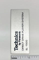 Technics SL-1500 Turntable Logo Badge Custom Made Aluminum