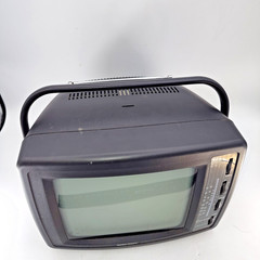 VTG RadioShack Portavision 7″ B&W TV 16-245 AM FM Radio Tested