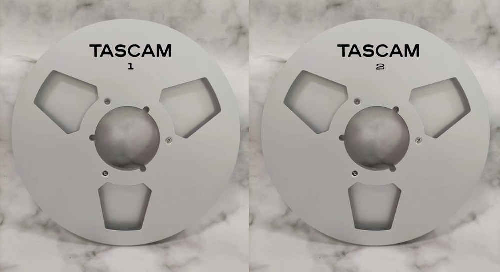 One Pair 10.5” Silver TASCAM Tape Reel Aluminum For Reel To Reel Tape Recorder