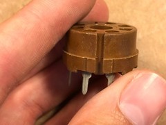 NOS Vintage Brown 8-Pin Octal PC BOARD MOUNT Vacuum Tube Socket PCB (Qty Avail)