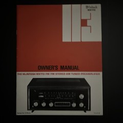 Vintage Original McIntosh MX113 Manual, NEW