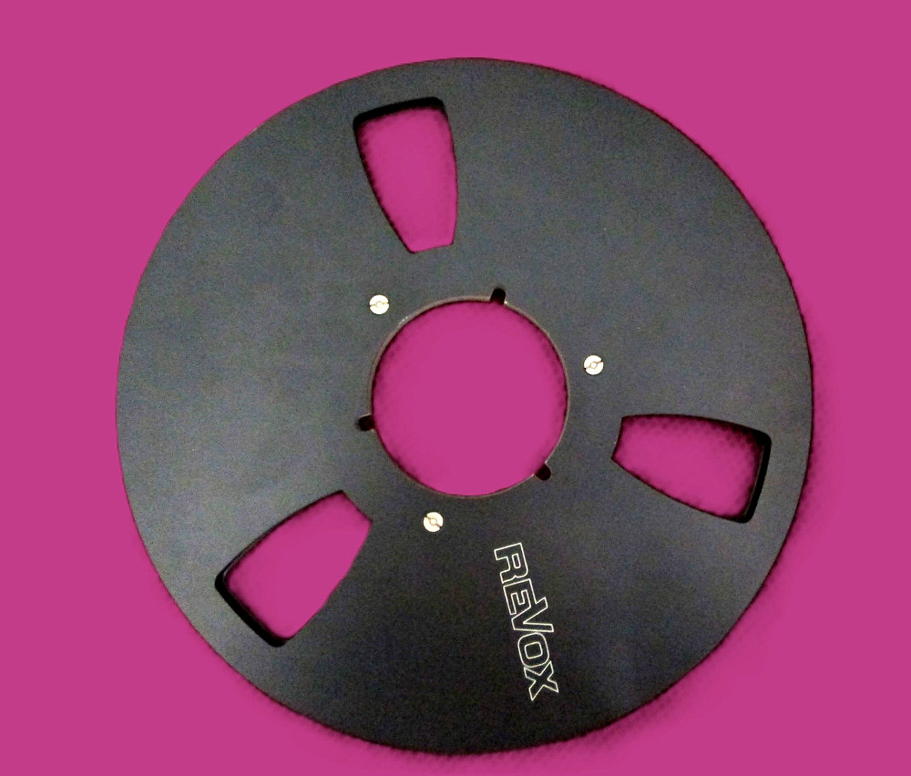 ReVox Master Audio Reel* 10.5″ x 1/4″ Anodised A 99,5 Metal Aluminum Black EMPTY
