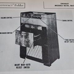 Crosley Manual 86CR 86CS 1947 Photofact Folder Illustrated Service Repair