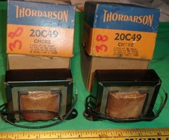 (2) NOS THORDARSON Choke 20C49 (58 ohms, 2700V Test, 5 Hy) Audio/Amp/Hi Fi Radio