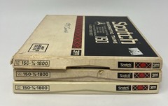 Lot of 3 Vintage Scotch 3M Magnetic Tape 150, 1/4″ x 1800′, Reel To Reel