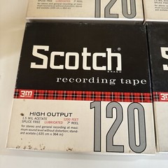 5 VtgScotch 3M 120 7″ Reel Recording Tape 1 Scotch 3M 111 7” Reel Recording Tape