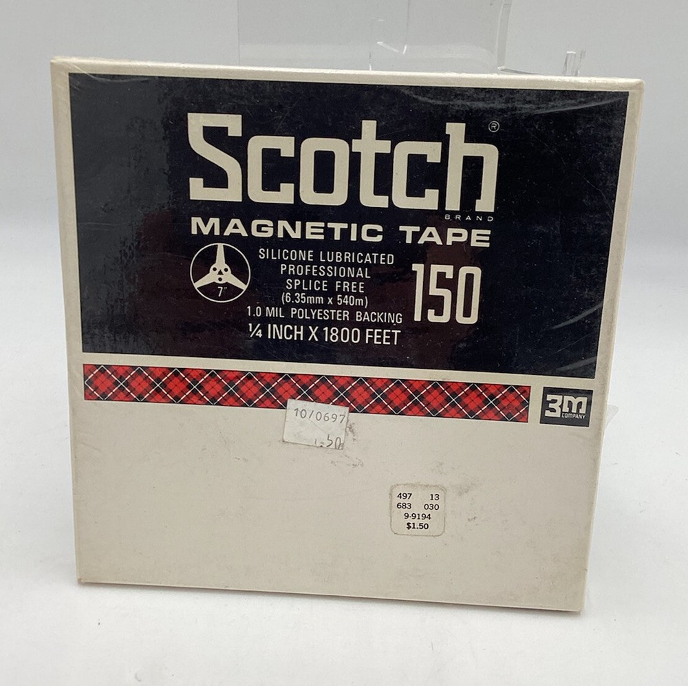 NEW SEALED Scotch Magnetic Tape 150 1/4 800 ft. 7″ DYNARANGE REEL-TO-REEL