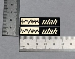 Utah Speaker Badge Logo Emblem – Premium Gold Pair With Self Stick Adhesive