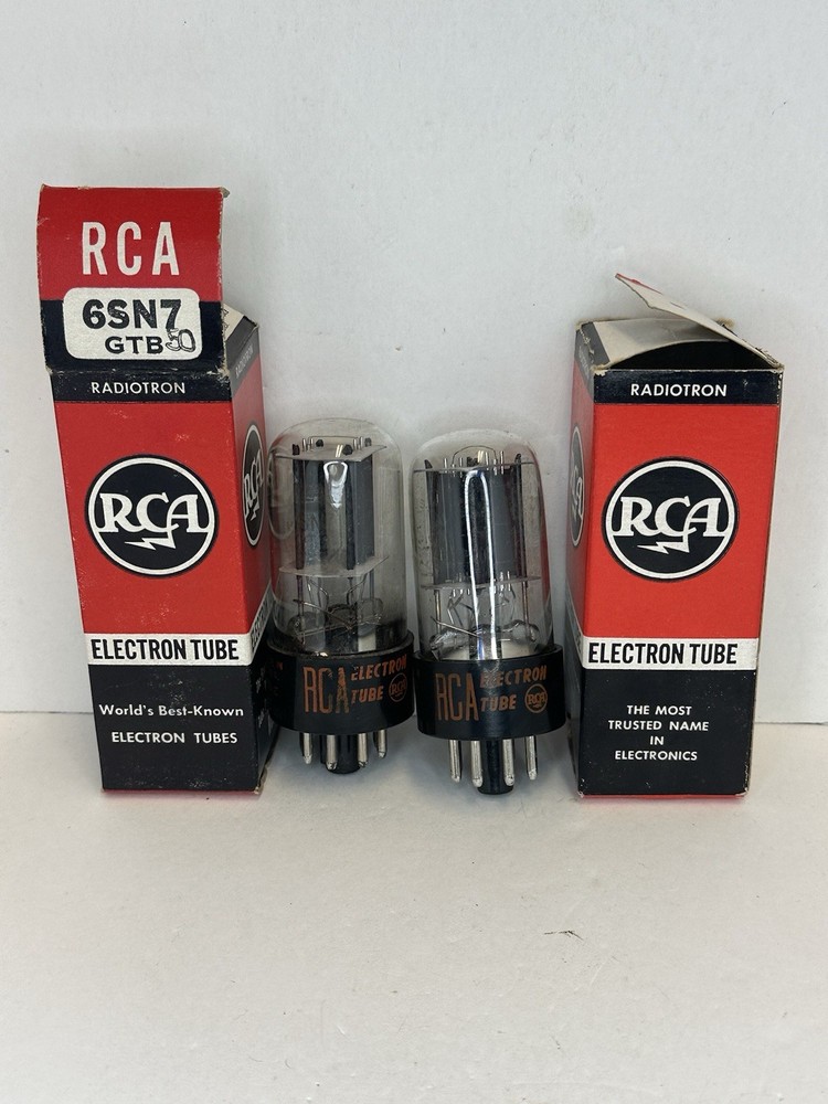 (2) MATCHED 6SN7GTB Tubes Pair RCA Test STRONG TV-7 D/U Tested