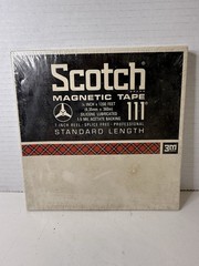 Sealed Scotch 111 Magnetic Recording Tape 7″ Reel-Reel 1/4”x1200ft New Old Stock