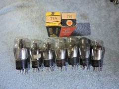 9 RCA Arcturus Westinghouse Slyvania etc Vacuum Tubes 7Y4 76 53 41