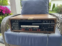 Vintage Sansui 500X Wood Cabinet Silver Face Stereo Receiver Tuner Amplifier