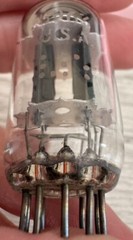 Rare Matched Pair 12au7 Comm Grade 5963 Hifi Tubes Vented Long Gray Ridge Plates