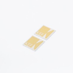 KEF Speaker Badge Custom SMALL SIZE Aluminum 19mm(0.75″)X19mm(0.75″) GOLD