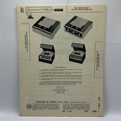 Vintage 1960 SAMS PHOTOFACT Manual Schematic Bell Sound 401 402 403 404 404 406