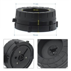 1 Pair NAB Hub Adapters for AKAI Reel to Reel Tape Recorder 10″ Plastic Black