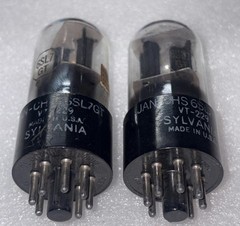 Matched Pair Sylvania JAN CHS 6SL7GT VT229 Vacuum Tubes TV7 Tested Strong