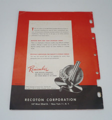 1952 Recoton Replacement Needle Simplified Reference Guide