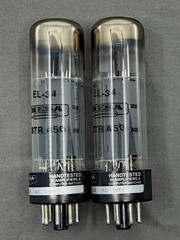 (2) Siemens Mesa Engineering STR 450 EL34 Duet Guitar Power Tubes NOS Amplitrex