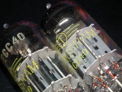 Matched Pair ECC40 TUNGSRAM Rare Foil Getter