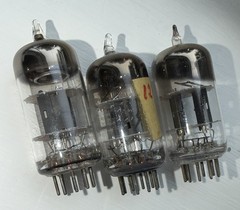 Lot of Ten (10) 12AT7 Vacuum Tubes “D”and “O” Getters Several Blackplates