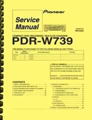 Pioneer PDR-W739 Compact Disc Recorder Multi-CD Changer SERVICE MANUAL