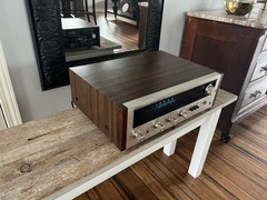 Vintage 1972 Pioneer SX-424 Silver Face Wood Cabinet Stereo Receiver