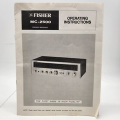 Fisher MC-2500 Operating Instructions Stereo Receiver Original