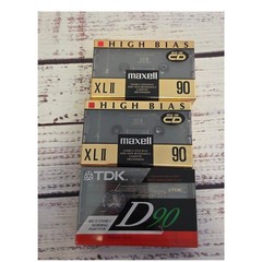 Vintage Cassette Tape Lot Maxwell XLII 90 High Bias + TDK D90 Sealed (3pack)