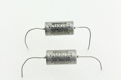 Qty 2 Sprague Vitamin Q .22uF 300V PIO Capacitors Matched Pair Tone Caps NOS USA