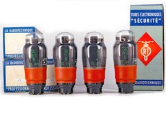 MATCHED QUAD EL3N RT NOS FRANCE Tube Lampe TSF Röhre Valvola Valve 진공관 真空管 电子管