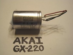 Akai GX-220 Reel to reel, NIPPON CHEMI-CON,50V 2200, EGATIVE BLACK, 17-SI
