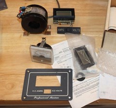 Vintage Professional Mariner Volt Amp Meter Parts found in box w/ Extra New LCD