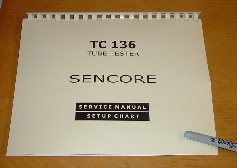 new remastered Sencore TC136 Mighty Mite Tester Manual + Setup Book