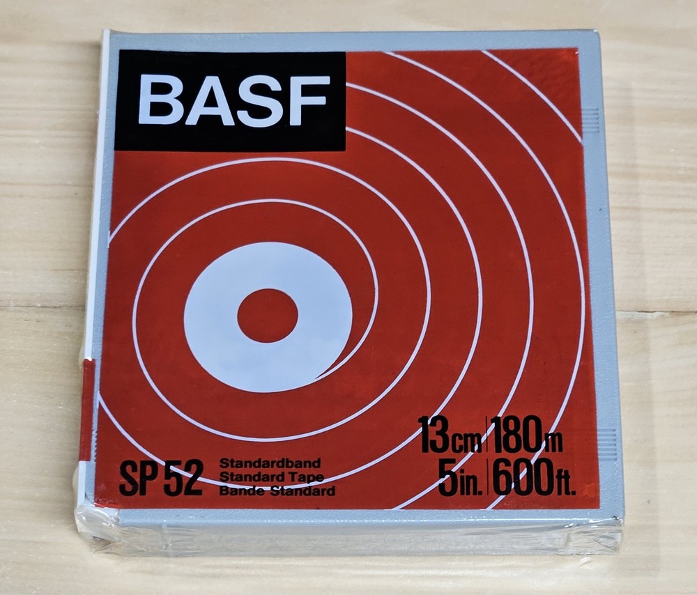 Vintage BASF SP 52 5″ 600Ft. Reel To Reel Tape – Brand New Factory Sealed