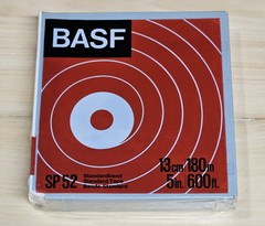 Vintage BASF SP 52 5″ 600Ft. Reel To Reel Tape – Brand New Factory Sealed