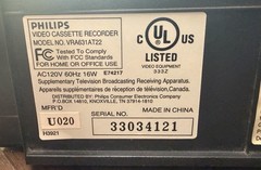 Philips Magnavox VRA631AT22 4-Head Hi-Fi VHS VCR Plus+ Tested With Remote