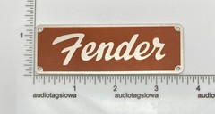 Fender Logo for Amp Badge Custom Made Thick Matte Finish Aluminum with Screws