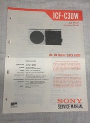 SONY ICF-C30W FM/AM DIGITAL CLOCK RADIO ORIGINAL SERVICE MANUAL SCHEMATIC L066