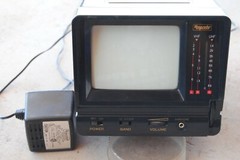 vintage rhapsody 4.5 inch portable tv television working