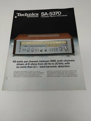 Vintage Technics SA-5370 Stereo Receiver Brochure Pamphlet Booklet 1970’s