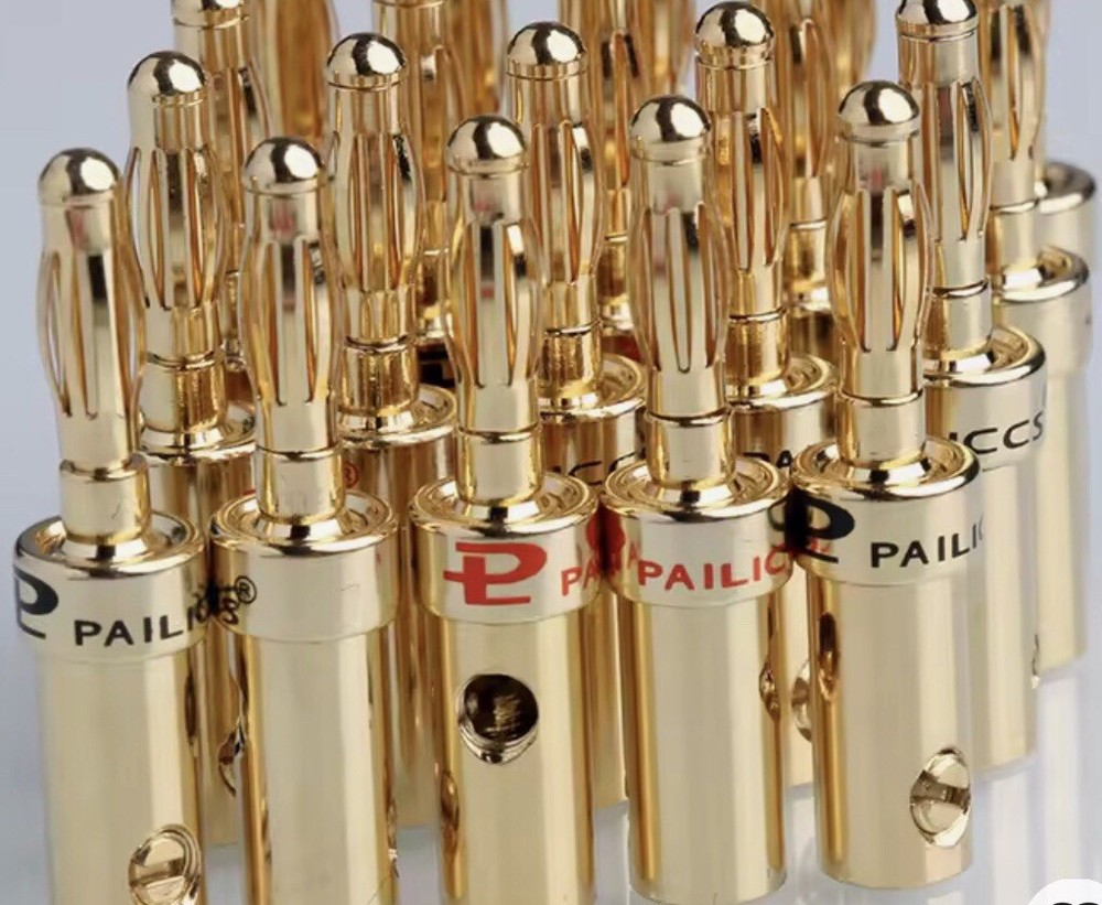 12 Gauge (OFC) Speaker Cable with Gold Plated Banana Plugs 10 Feet Pair New