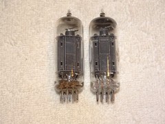 2 x 12BH7A RCA Tubes*Black Plates*Strong Testing*Small Dimpled D Getter*#3