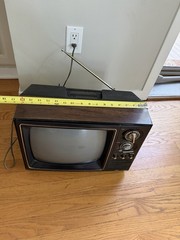 Vtg Tv Television 1970s 1980s Woodgrain Movie Gaming Prop Sears 562