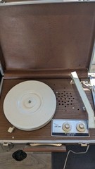 Vintage Turntable Dejay De Jay SP-25 Portable Record Player, Read