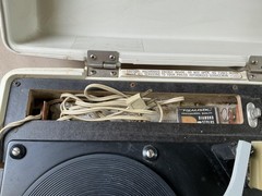 Vintage Philco Ford Solid State Portable Record Player Cream Suitcase Turntable