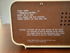 Vintage Realistic Radio Model No. 12-686 AM Ivory Working