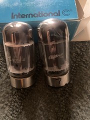Vintage GE General Electric USA 6550A 6550 Tubes Pair.