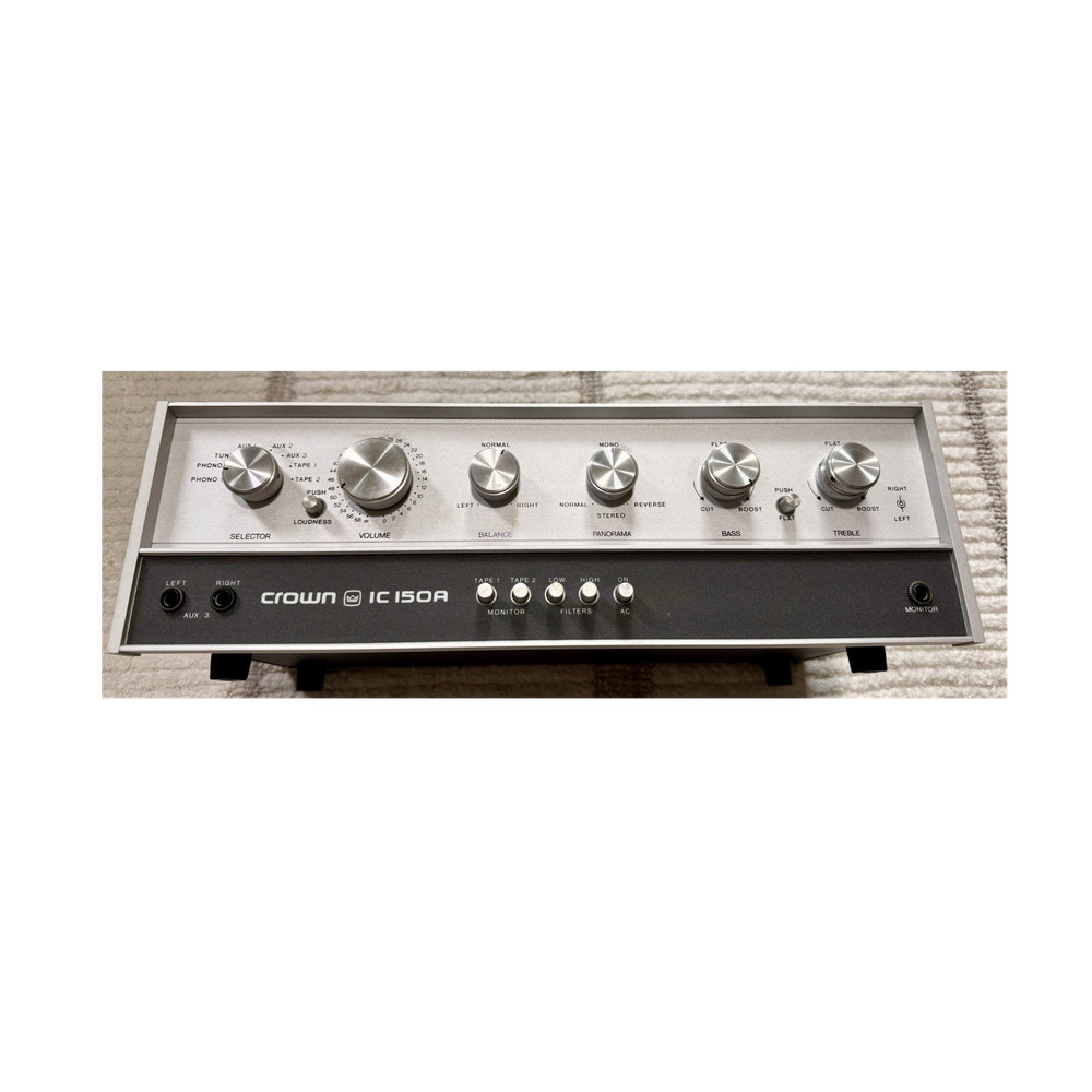 Crown IC 150A IC150A Vintage Solid State Stereo Preamplifier Classic Audio
